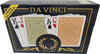 DA VINCI Palermo, Italian 100% Plastic Playing Cards, 2 Deck Set with Hard Shell Case and 2 Cut Cards (Poker Size Jumbo Index)