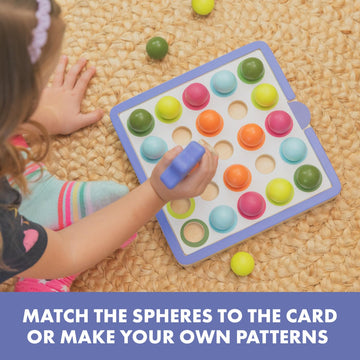 Educational Insights Pattern & Sequencing Wooden Board - Color Matching Toy for Kids, Fine Motor Kits, Sequence Board Games for Toddlers, Preschool