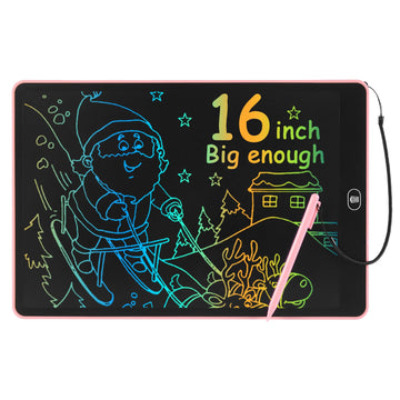 Drawing Tablet 16 Inch LCD Writing Tablet for Kids Adults, Girl Toys Doodle Board Christmas Gifts Sensory Toys for Ages 3-8 Road Trip Activities