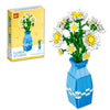 Daisy Building Set with Vase Compatible with Lego, 541PCS Flower Bouquet Building Sets for Adults, Artificial Flowers for Home Decor, Christmas