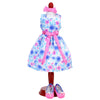 Sophia's 3 Piece Satin Floral Spring Dress, Hairpiece and Shoes for 14.5 Inch Dolls, Pink/Blue