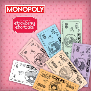 Monopoly: Strawberry Shortcake Board Game, Buy, Sell & Trade Locations Like Big Apple City, Citrus Acres & More, Includes 6 Collectible Tokens Like