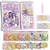 3D Sticker Scene Book, 10 Sets DIY Scene Stickers, Sticker Therapy for Adults, Isometric 3D Space DIY Sticker Book, Cute Art Stickers for Girls