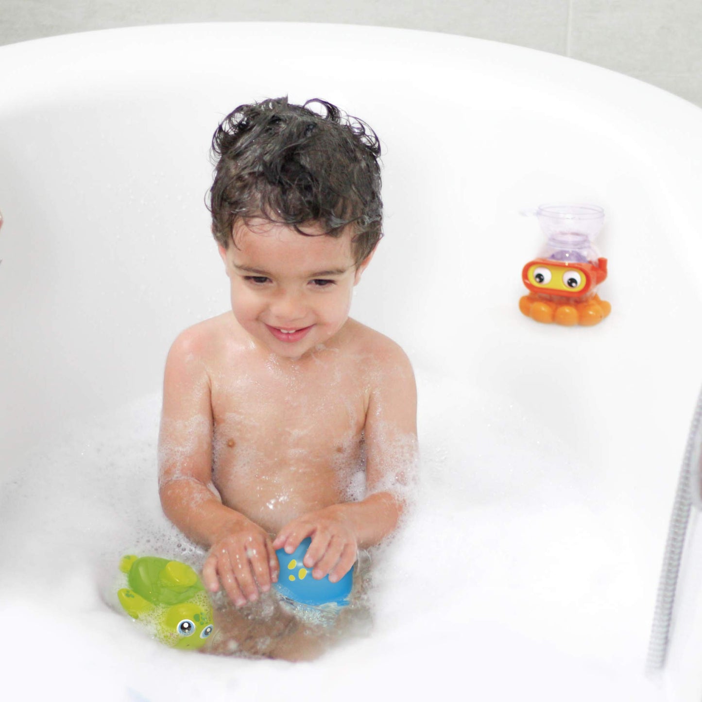 Stack 'n Squirt Bath Fun - Baby Bath Toy for Fun in the Bathtub and Kiddie Pool - 3-Piece Infant Bath Toys Play Set - Keep Children Entertained While