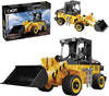 CADA Bricks Front Loader Tractor Building Kit - 403 Pieces Mini Engineering Loader Construction Set with Articulated Steering and Moving Bucket