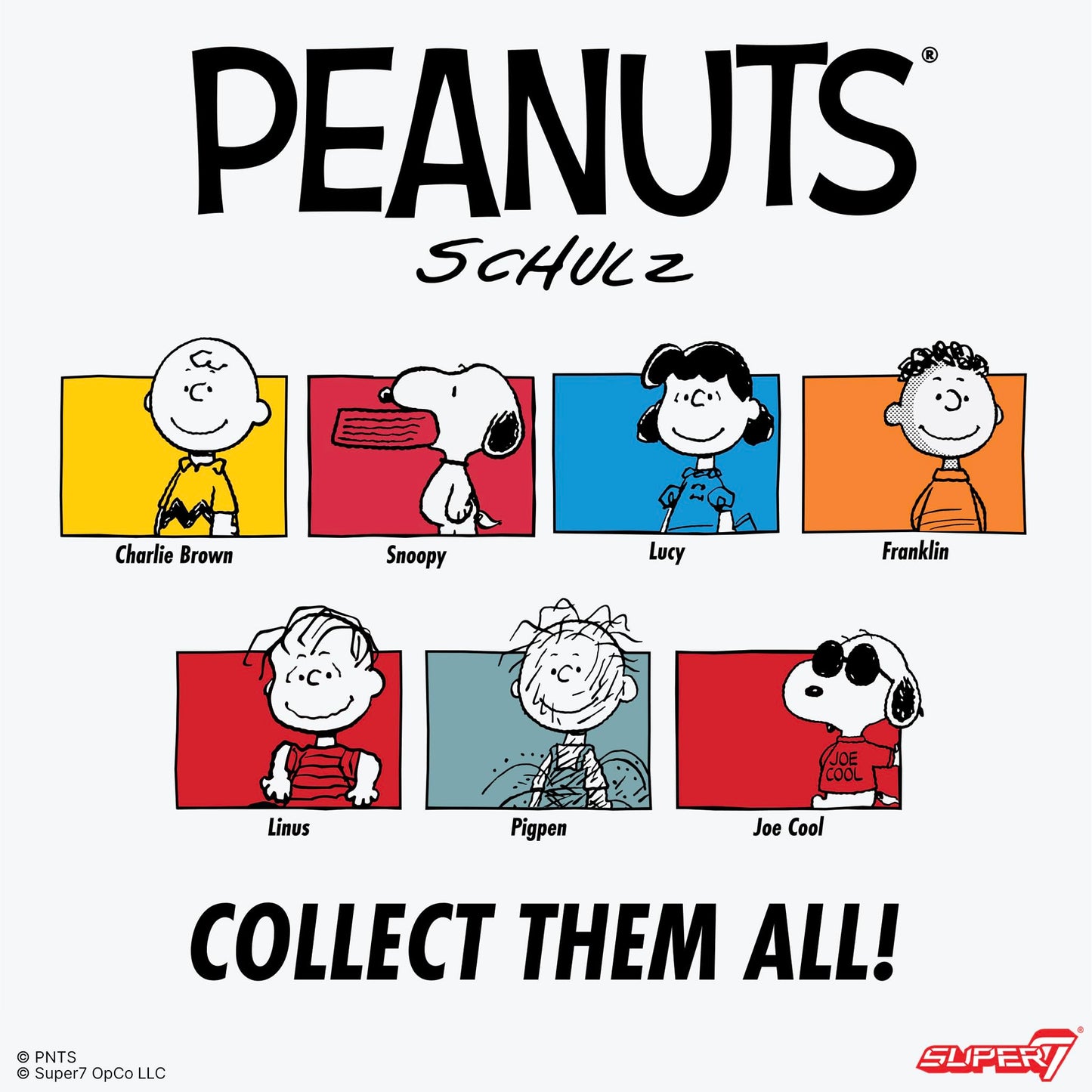 Super7 Reaction Figure Peanuts Joe Cool Snoopy - 3.75" Peanuts Action Figure - Classic Cartoon Collectibles and Retro Toys