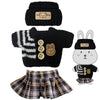 17cm Clothes Set for Doll, Stylish Hat & Skirt & Sweater 3 Piece Handcrafted Crochet Outfit Sets, 15-17cm Adorable Dolls Clothes Accessories Suit