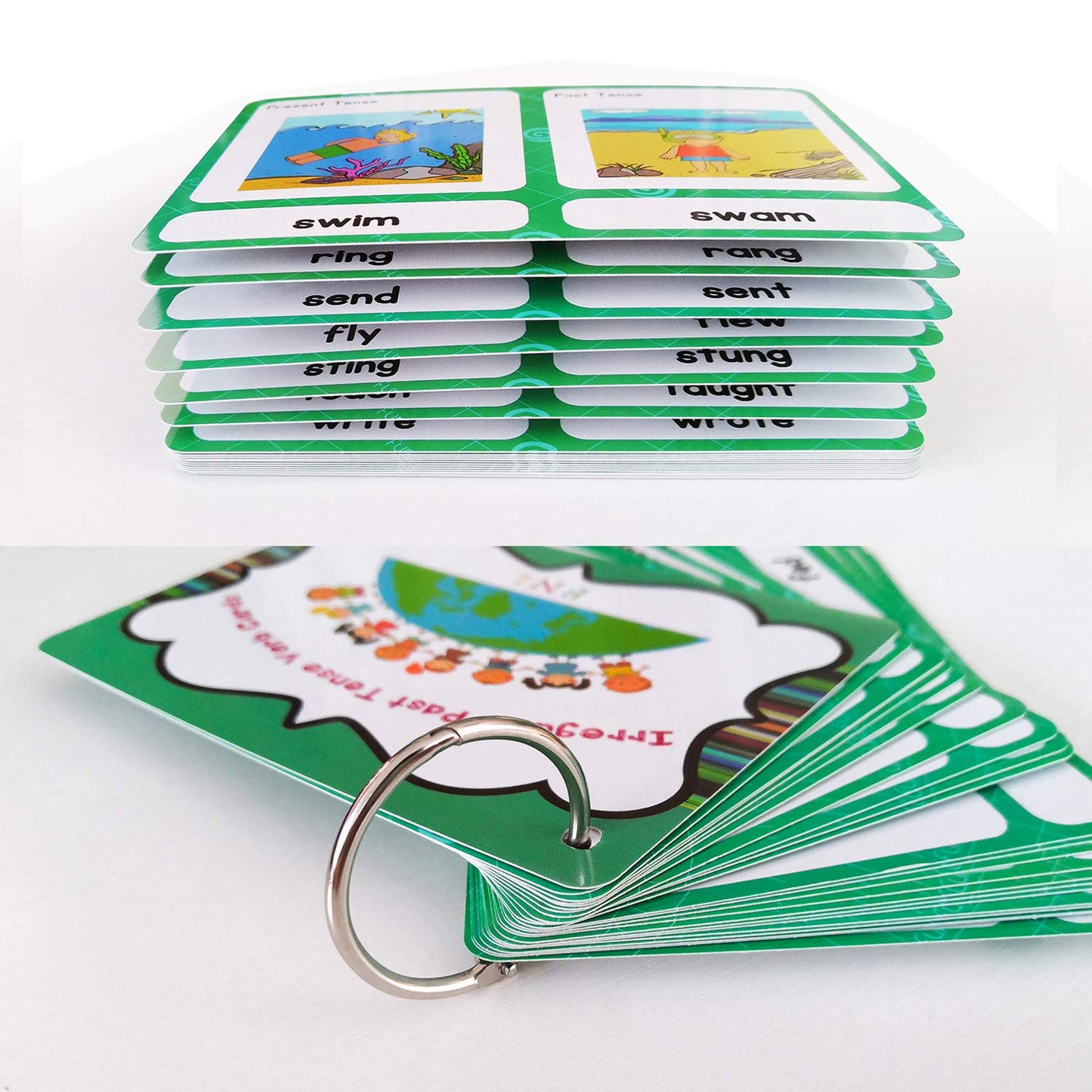 Richardy 46 Groups Irregular Past Tense Verbs Cards English Grammar Educational Flashcards Building Vocabulary Homeschool Supplies