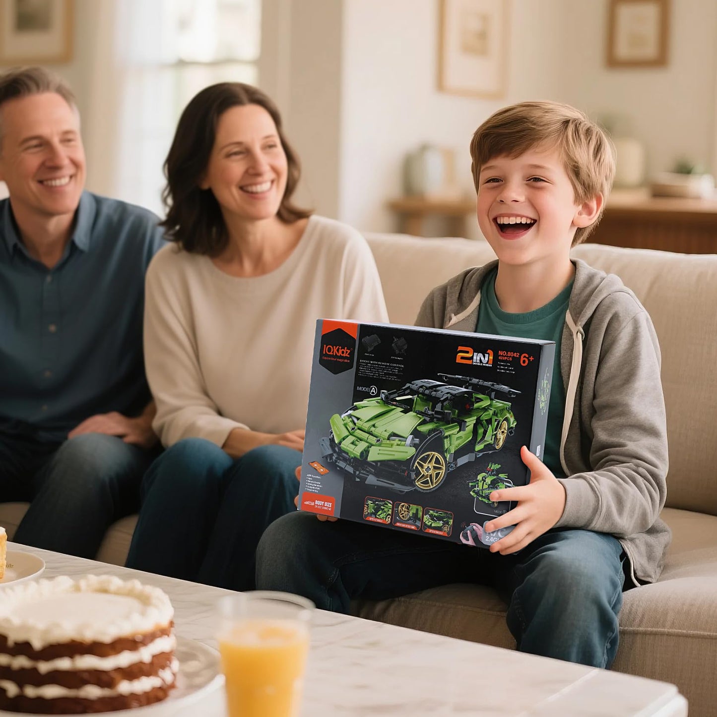 IQKidz STEM Building Blocks Kit for Kids - 2 in 1 Remote Control Race Car and Robot Toy, Great Gift for Boys, Teens Age 6 7 8-12+ Year Old Who Love