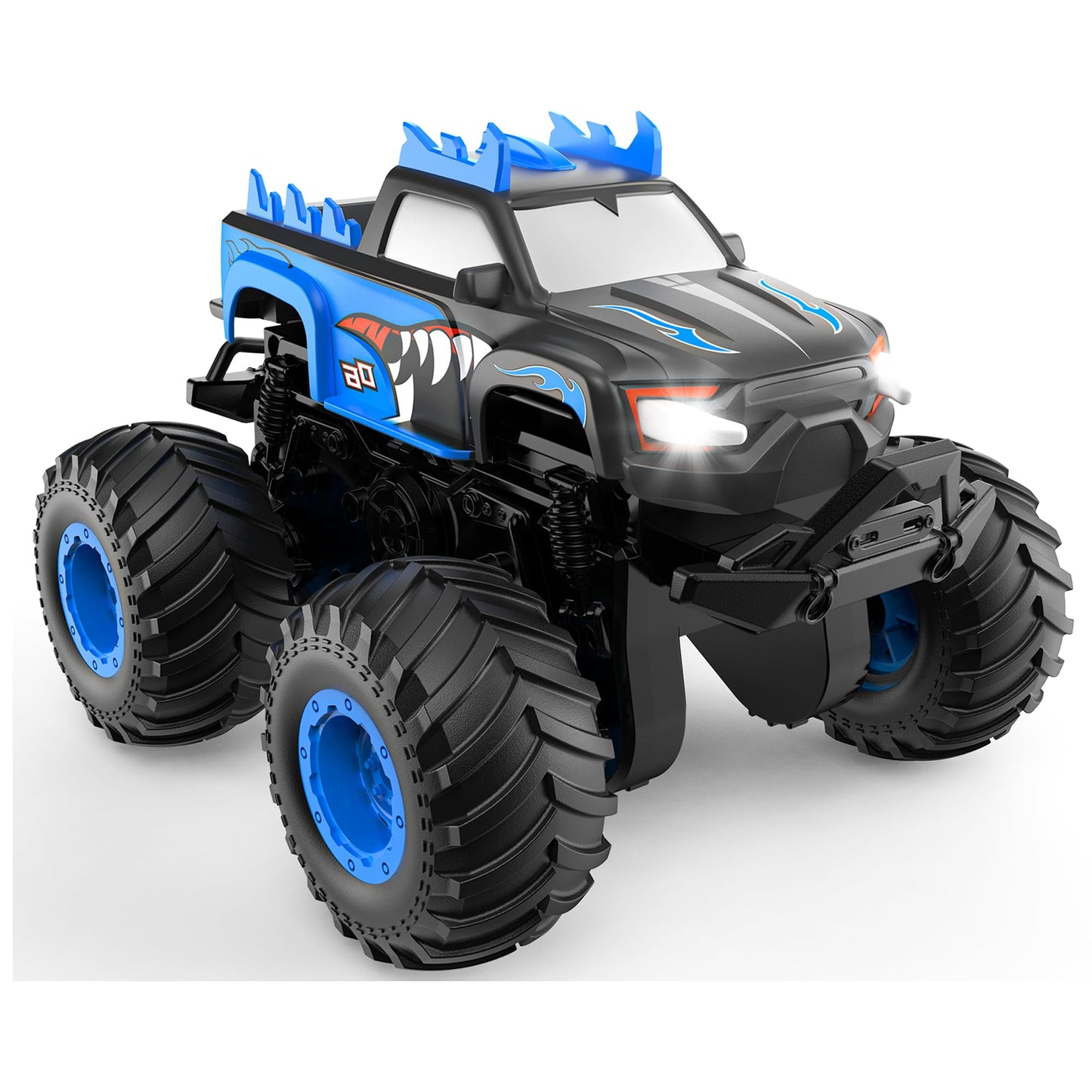 Amilacily Remote Control Monster Truck with Auto Demo, 2.4Ghz RC Car for Boys Age 3+ 4-7