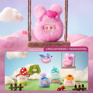 OHKU Giggle Monster Sprout Story Series Plush Blind Box Random Design Action Figures Collectible Toys Home Decorations Holiday Birthday Gifts (White)