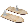 CZYY DND Rowboat Miniatures, Set of 2 Wooden Gridded Miniature Terrain