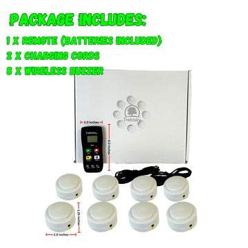Trebisky Wireless Game Show Buzzer Set, 8 Answer Buzzers with Light & Sound