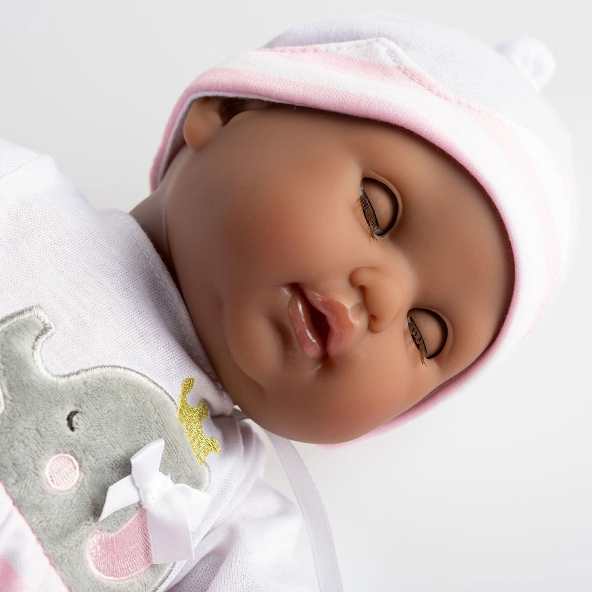 JC Toys 15" Realistic Soft Body African American Baby Doll with Open/Close Eyes Berenguer Boutique | 10 Piece Gift Set with Bottle, Rattle, Pacifier &