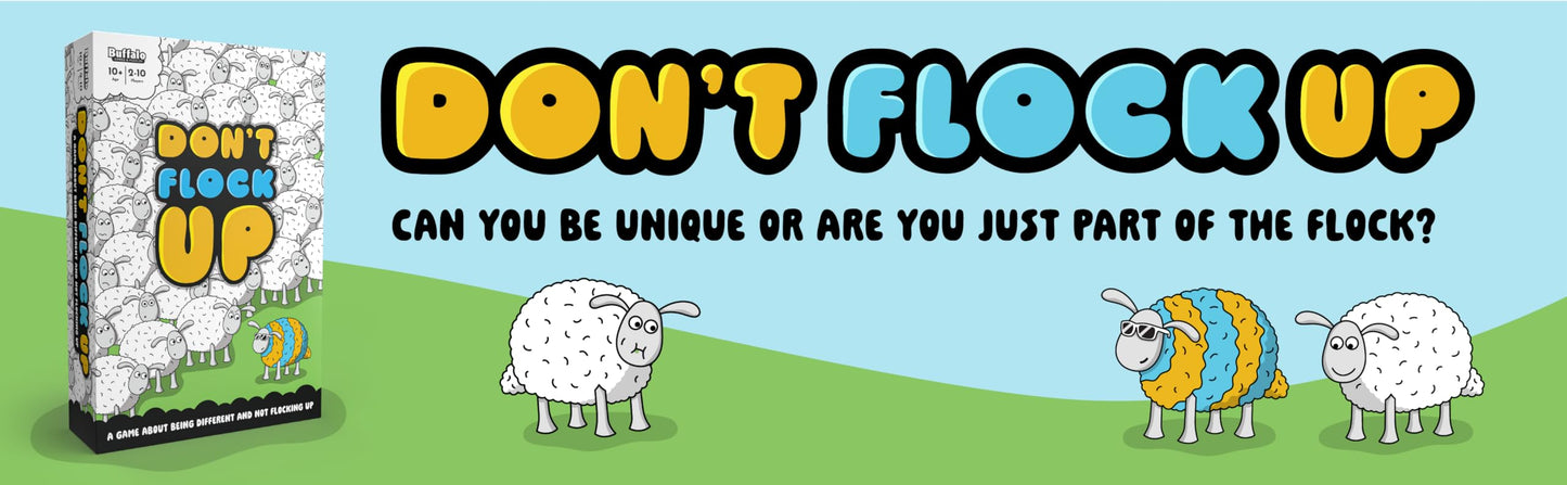 Buffalo Games - Don't Flock Up - Break from The Crowd - Party Card Game - Game Night Favorite - Easy to Learn - Ages 10 and Up