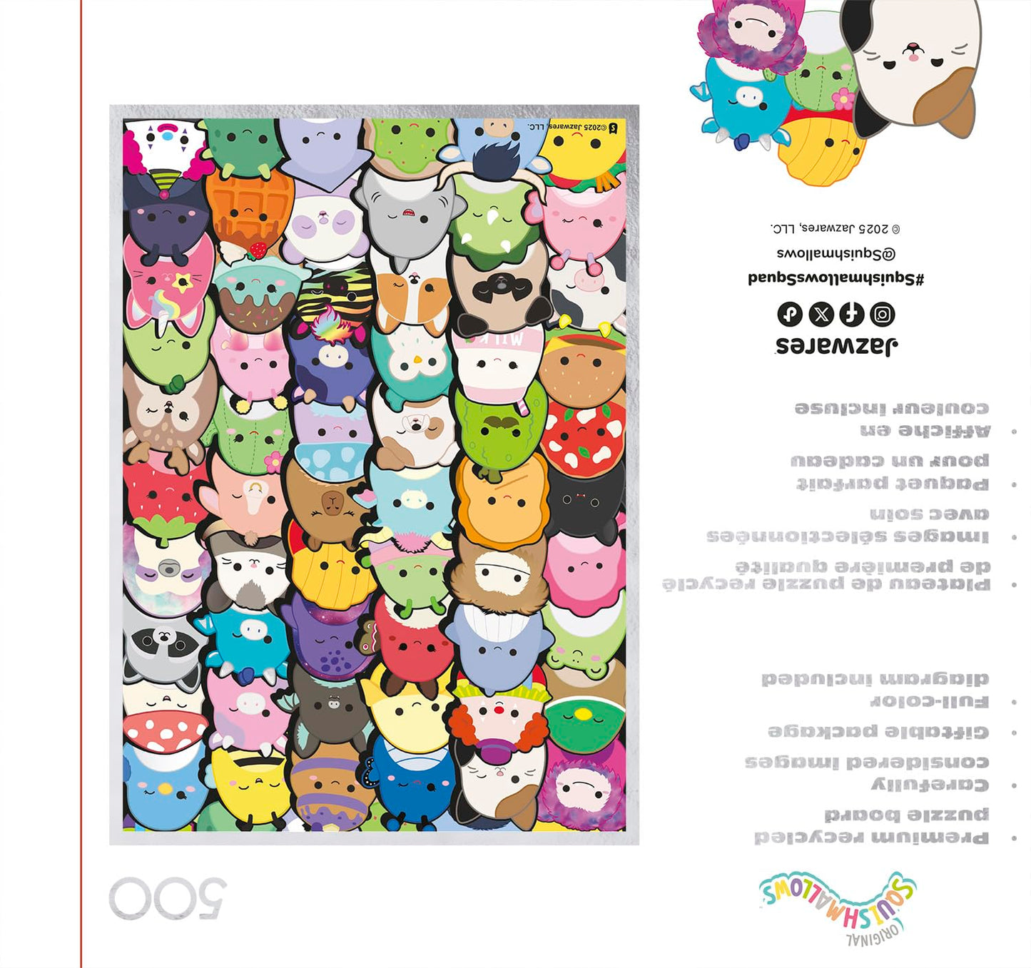 Buffalo Games - Squishmallows Collage - 500 Piece Jigsaw Puzzle for Adults