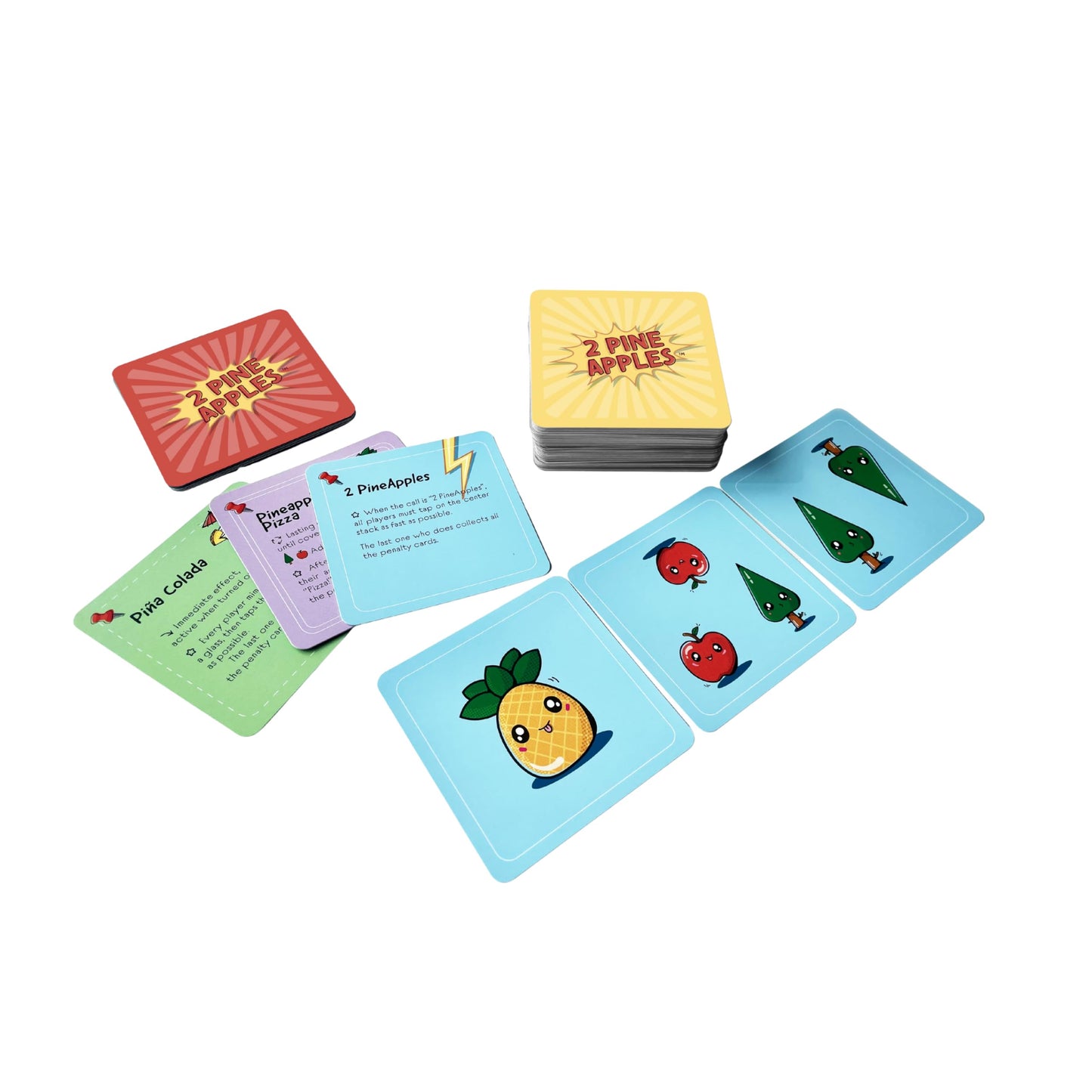 Blue Orange 2 Pineapples Brain Teaser Party Game | Quickly Say What You See Card Game | for Kids, Families and Adults | 2 to 6 Players | Ages 8+