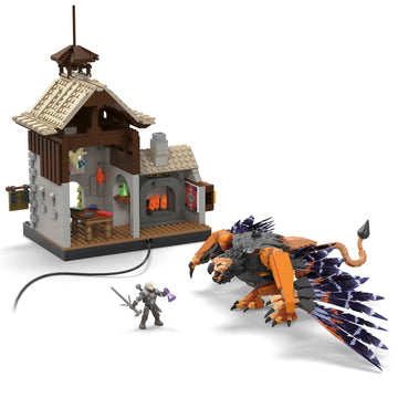 MEGA The Witcher Building Toys Set, Geralt’s Griffin Hunt with 1170 Pieces, 1 Micro Action Figure and Accessories, Adult Collectible