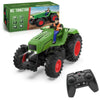 Uarzt Remote Control Tractor Toys for Kids 3-5, RC Tractor Toy with Farmer & Light,1:24 Scale, Rechargeable Farm Toy Tractor for Toddler Toy Set