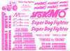 Yokomo ZCD4PI Super Dog Fighter Decal Set (Pink)