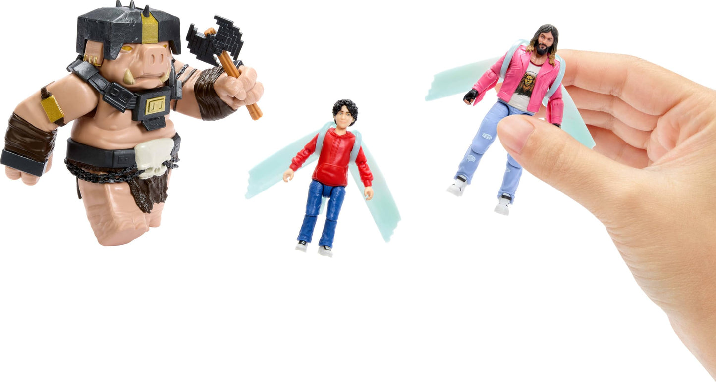Mattel Minecraft Story Set with 3 Action Figures & 4 Accessories, A Well-Crafted Escape Figure Pack Inspired by A Minecraft Movie, Toy Collectible