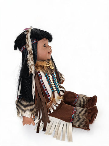 22" Collectible Native American (Indian) Vinyl Doll - VM221076 (Harsha)