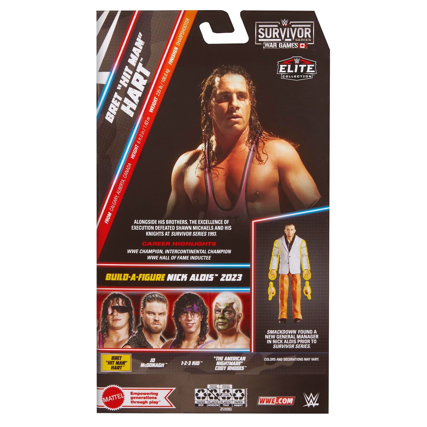 WWE Bret Hart Elite Survivor Series 2025 Toy Wrestling Action Figure