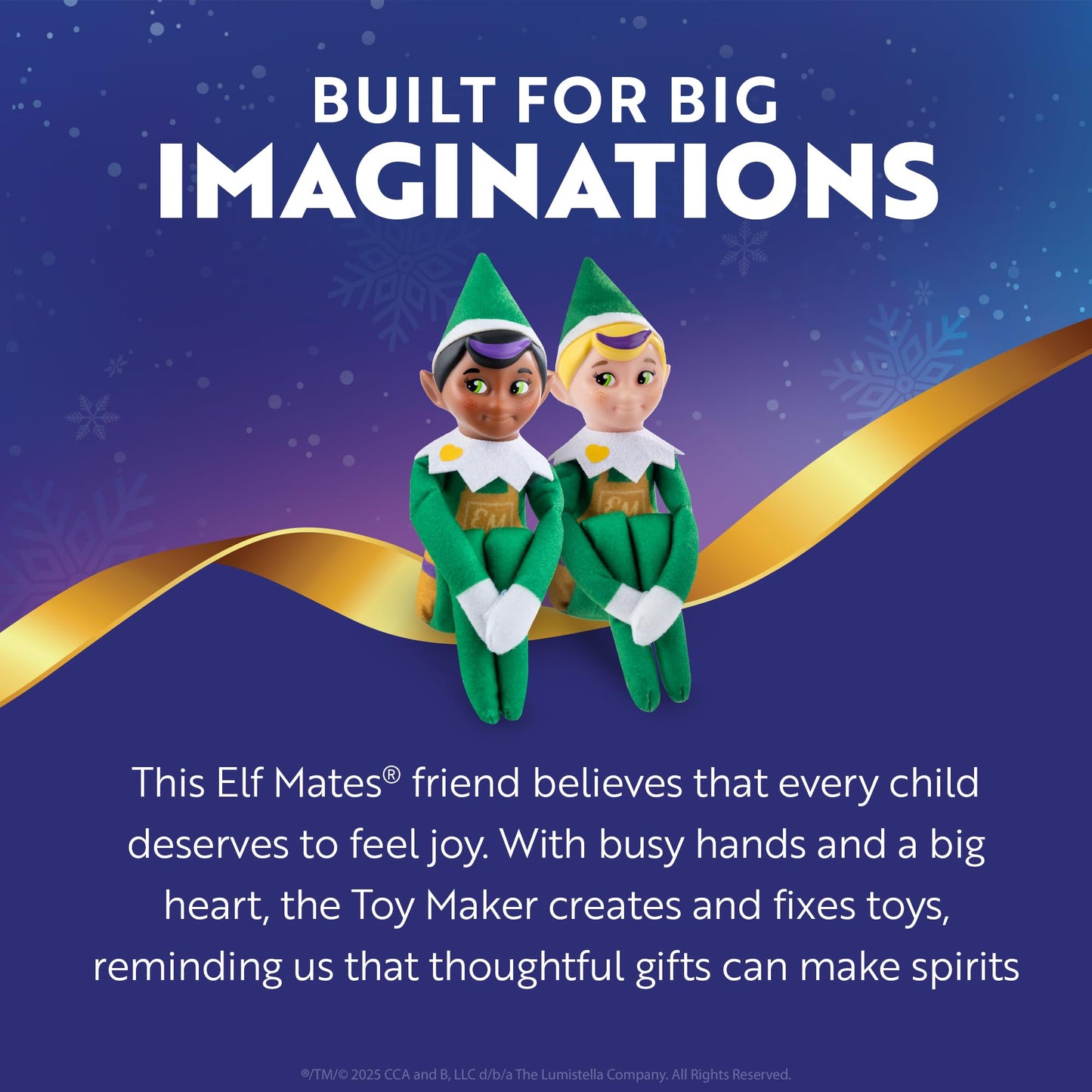 The Elf on the Shelf Elf Mates Toy Maker 12-Inch Doll with Black Hair