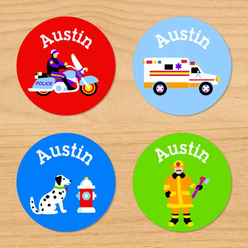 Heroes Personalized Round Waterproof Labels By Olive Kids