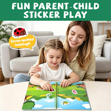 CREATIVETREES Jelly Sticker Book for Kids 3-6 Years, Reusable Large Sticker Book for Toddlers, Easy to Clean Waterproof, Road Activity for Kids