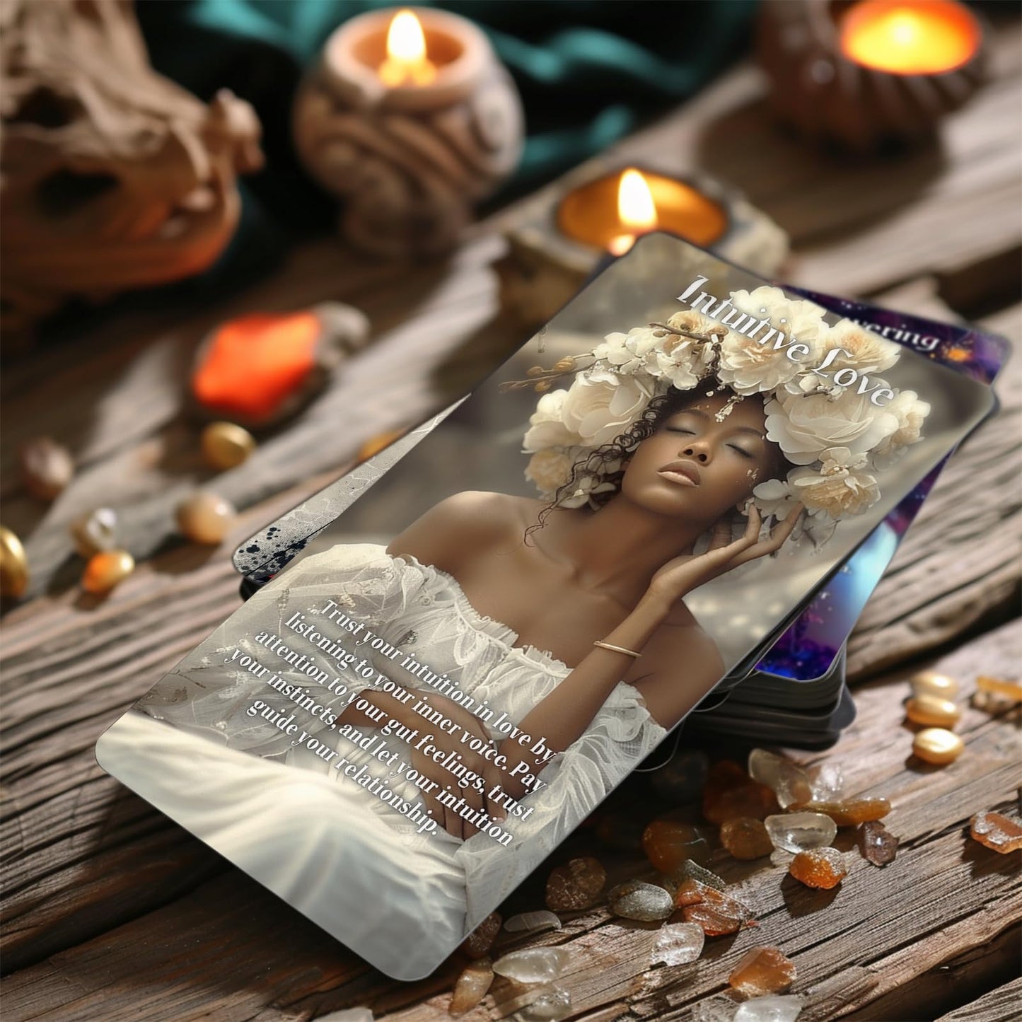 ZZBUY Confession of Soulmate Oracle Cards, African American Black Love Oracle Cards Deck with Meanings on Them, Soulmates and Twin Flames Oracle Cards