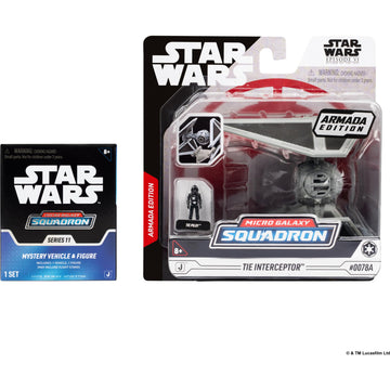 Star Wars™ Micro Galaxy Squadron TIE Interceptor (Armada Edition) Mystery Bundle - 3-Inch and 2.5-Inch Vehicles with Accessories (Amazon Exclusive)