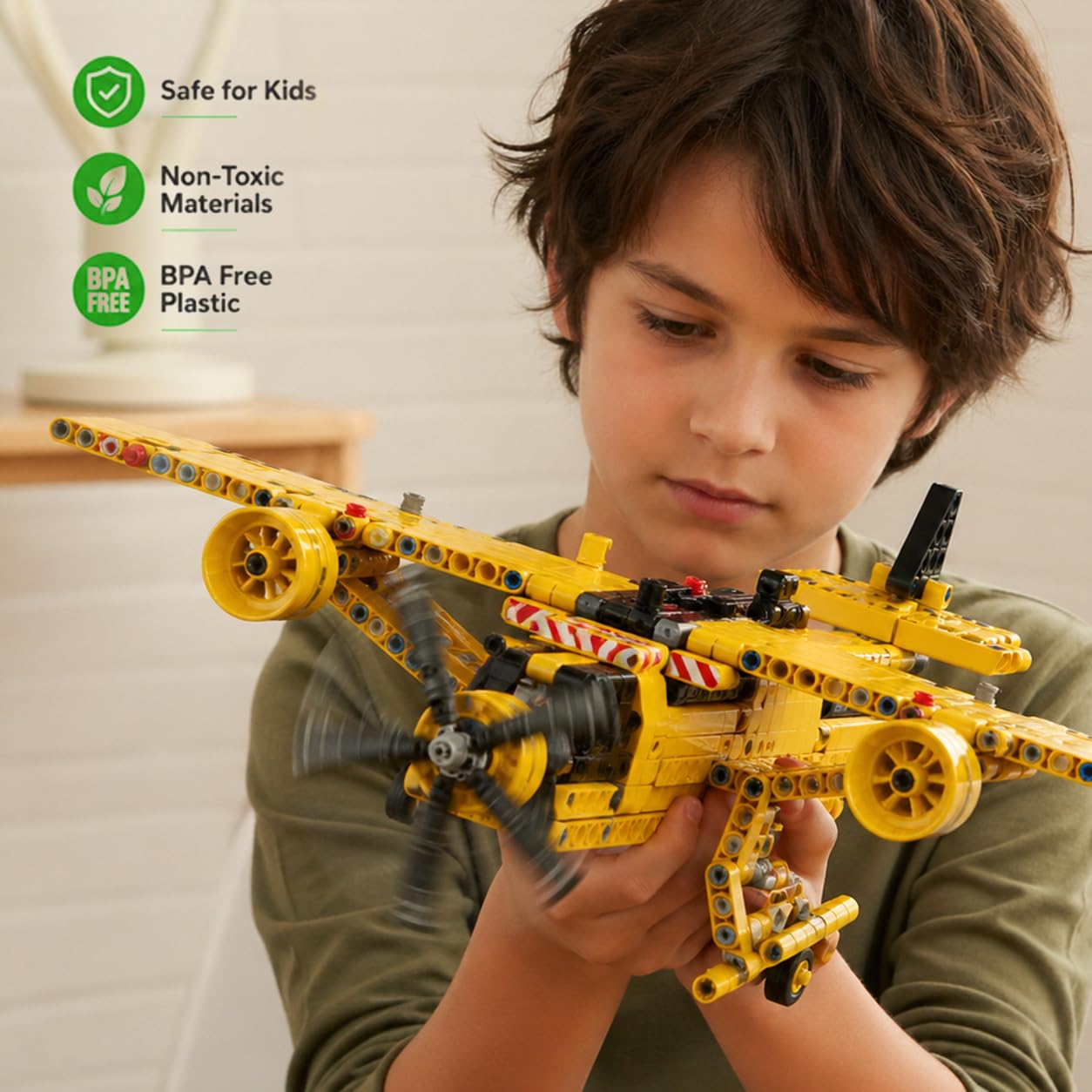 Kididdo STEM Building Toy for Boys 8-12 Build a Dump Truck or Airplane 2 in 1 Construction Engineering Kit (361 Pcs) Educational STEM Toy Set for Kids
