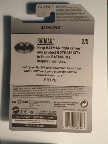 Hot Wheels 2017 Batman Batmobile (1989 Movie) 134/365, Gray