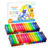 Shuttle Art Tempera Paint Sticks, 60 Pack, 2 Sets of 30 Colors Solid Tempera Paint, Washable, Super Quick Drying, Works Great on Paper Wood Glass