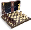 Wegiel Imperator 21-Inch Luxury Wooden Chess Set for Adults and Kids - Handcrafted from Premium Beech and Birch Wood - Unique Folding Design