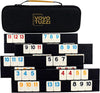 Rummy Cube Game Original, Rummy Tiles Game Set, with 4 Racks/Trays& 106 Rummy Tiles, in One EVA Case, Travel & Family Board Game for Adults and Kids