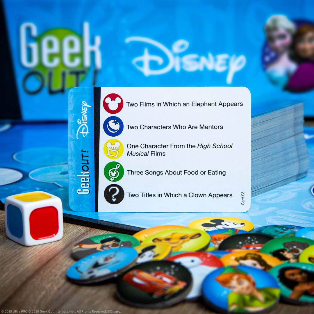 USAOPOLY Geek Out! Disney Party Game | Enchanting Version of Popular Geek Out Board Game | A Trivia Bluffing Game Featuring Favorite Disney Characters