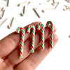 Miniature Candy Canes, Peppermint Embellishments, Non-Edible Tiny Mini Small Christmas Craft, Dollhouse Miniatures Polymer Clay (20PCS)