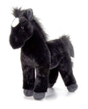 The Petting Zoo Standing Black Horse Stuffed Animal Plushie, Gifts for Kids, Wild Onez Barnyard Animals, Black Horse Plush Toy, 12 inches