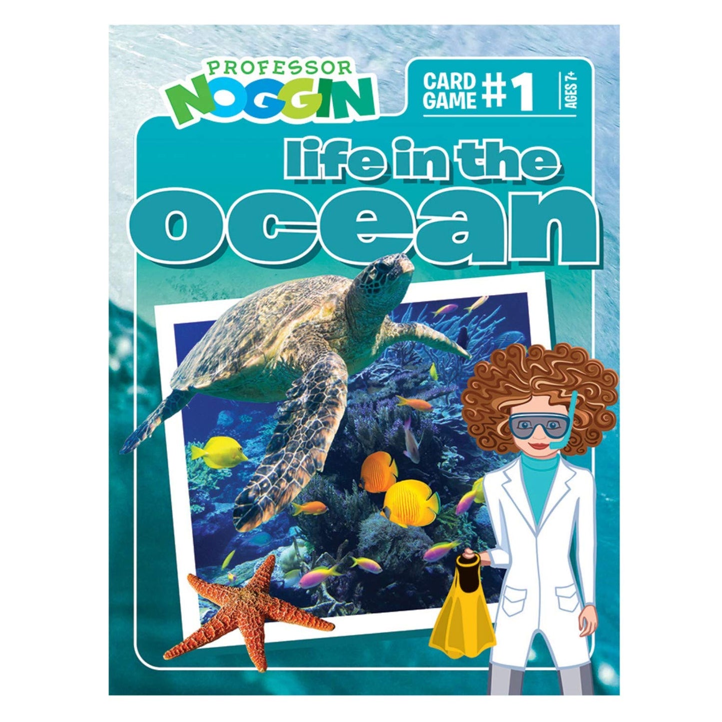 Outset Media Professor Noggin's Life in The Ocean Trivia Card Game - an Educational Based Card Game for Kids - Trivia, True or False, and Multiple
