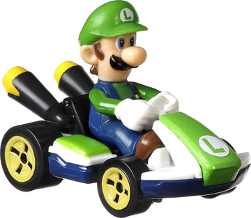Hot Wheels Mario Kart Vehicle 4-Pack, Set of 4 Fan-Favorite Characters Includes 1 Exclusive Model, Collectible Gift for Kids & Fans Ages 3 Years Old &