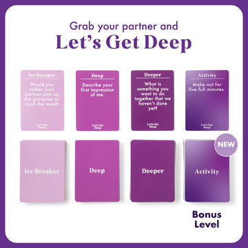 Let's Get Deep by Relatable, A Question Card Game for Couples, Great for Date Night Ideas, Couples Gifts, Wedding Gifts, and Long Distance