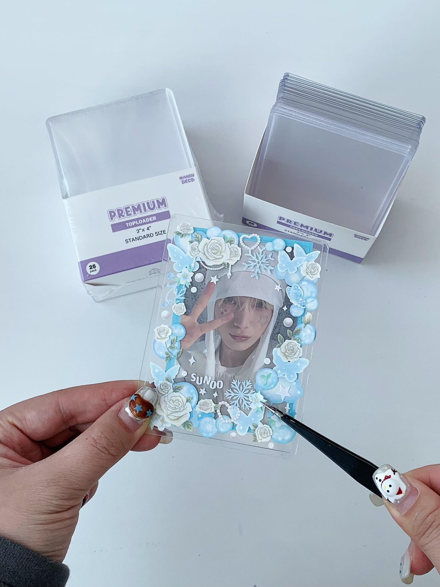 Mandu Deco PVC Free Toploaders for Kpop Album Photocards or Trading Cards, 3" x 4" (Pack of 25)
