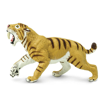 Safari Ltd. Smilodon Figurine - 4" Sabre-Toothed Tiger Figure - Educational Toy for Boys, Girls, and Kids Ages 3+