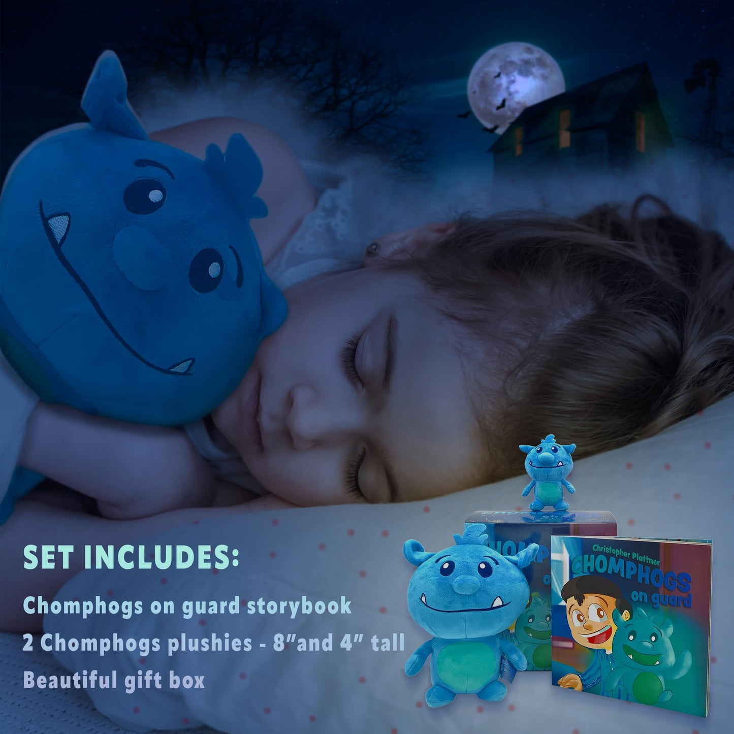 Chomphogs on Guard Bedtime Buddies - Plush Animals and Book Set (1-9 Yrs.)