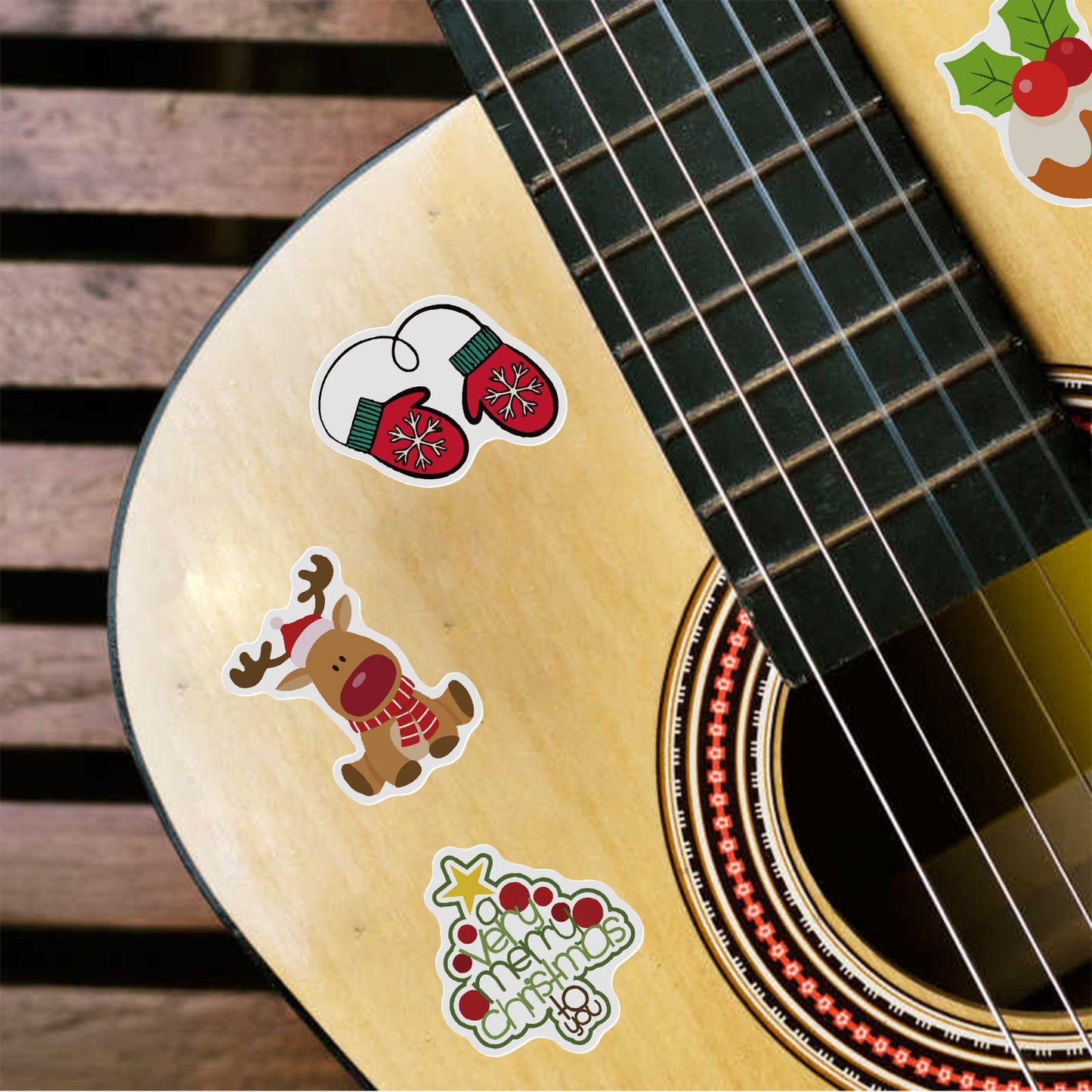 RZEOTPII Christmas Day Stickers Pack 100 Pcs Santa Claus Stickers for Laptop Scrapbook Windows Bicycle Water Bottle Skateboard,Waterproof Vinyl Decals