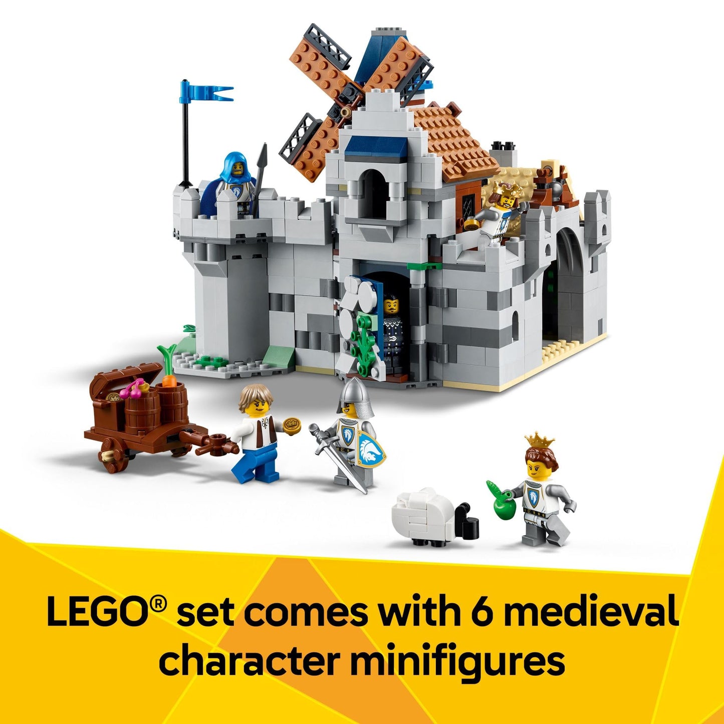 LEGO Creator 3 in 1 Medieval Horse Knight Castle Toy for Kids - Building Blocks & Learning Toy for Boys & Girls Ages 9+ - 3 Storytelling Building Sets