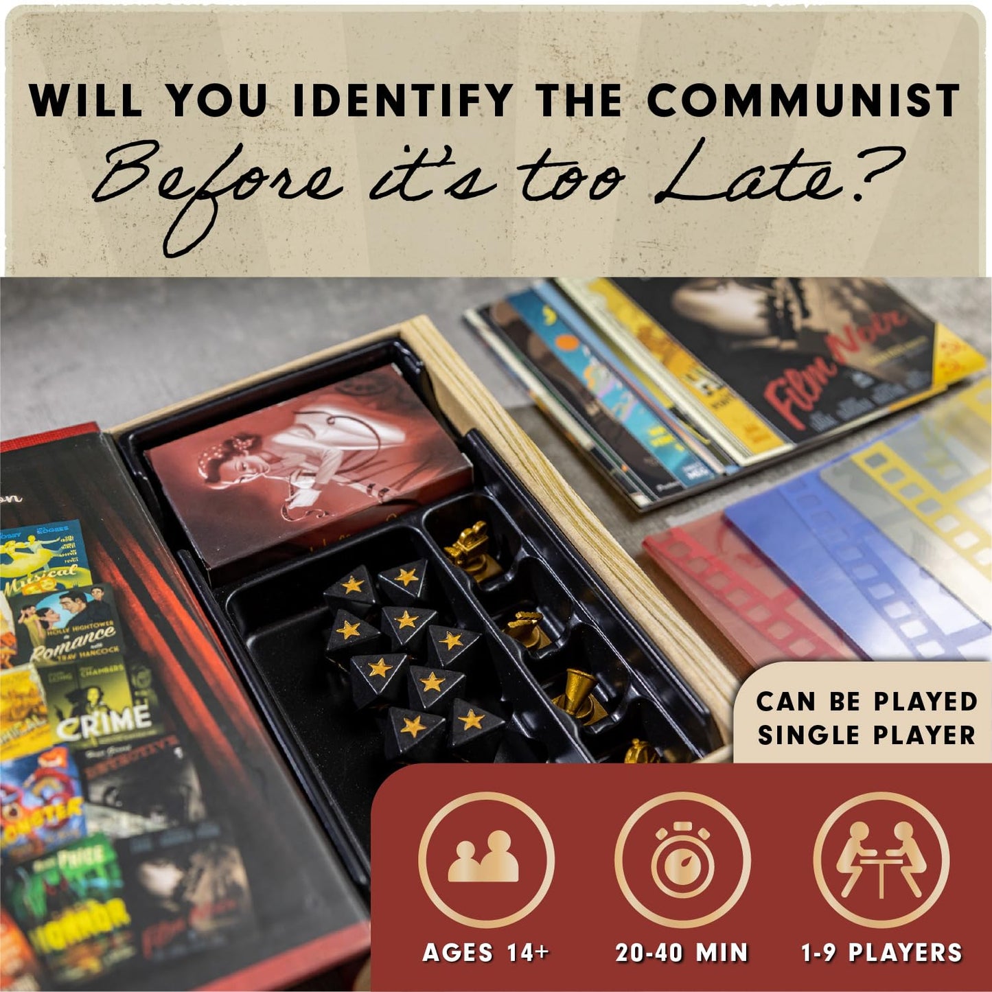 Facade Games Hollywood 1947 Board Game - A Movie Making Game for Friends and Family - A Board Game of Cards, Strategy, and Deceit, for 1-9 Players