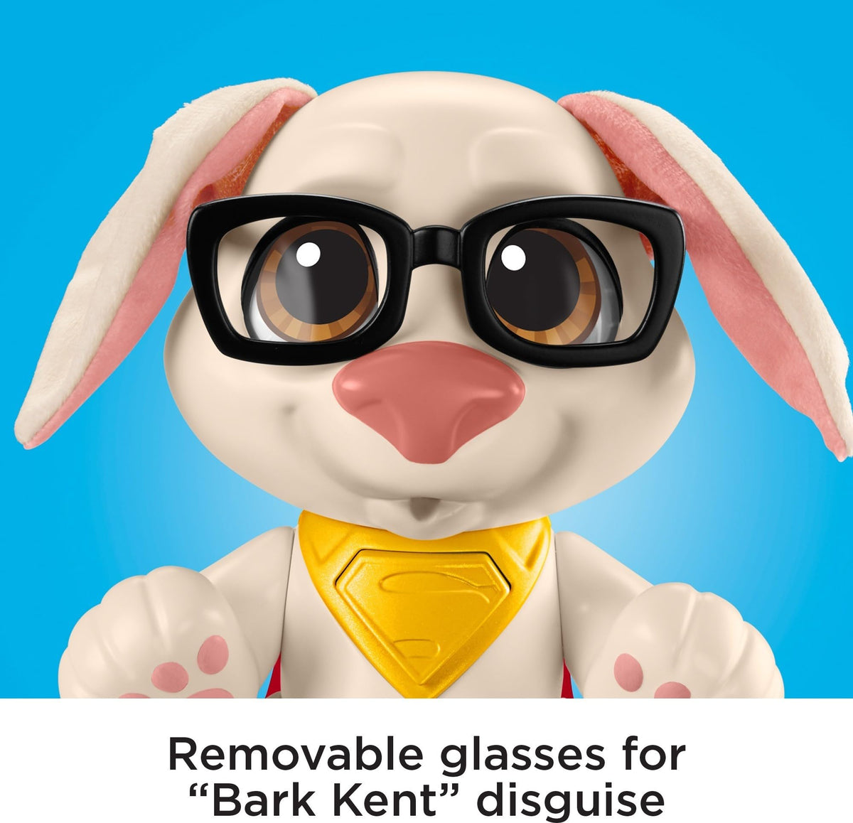 Fisher-Price DC League of Super-Pets Doll Baby Krypto Poseable Toy with Sounds & 2 Accessories for Pretend Play Kids Ages 3+ Years